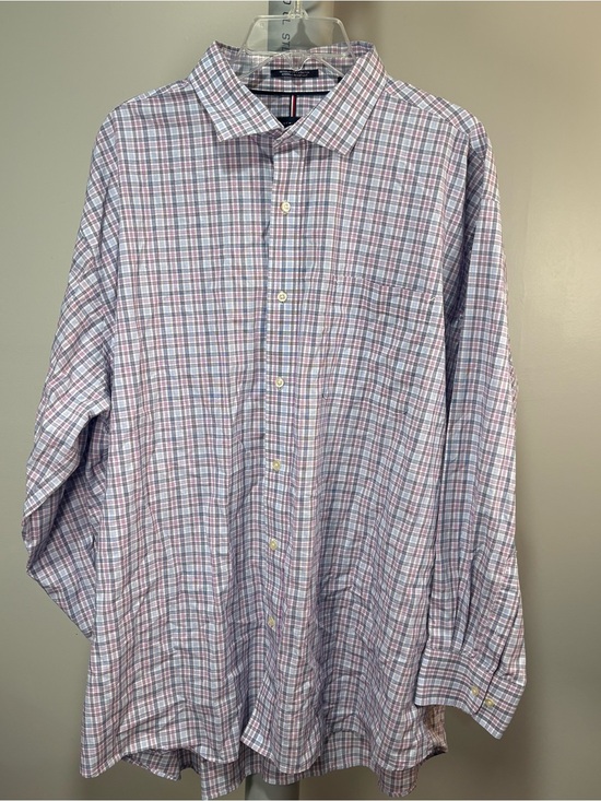 Tommy Hilfiger Other - Tommy Hilfiger Men's Stretch Shirt Wrinkle Resistant Purple Blue Check Sz 2XL